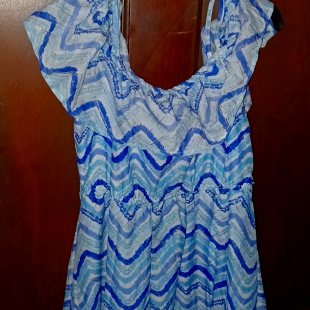 1775 Size Small Girls dress blue and white